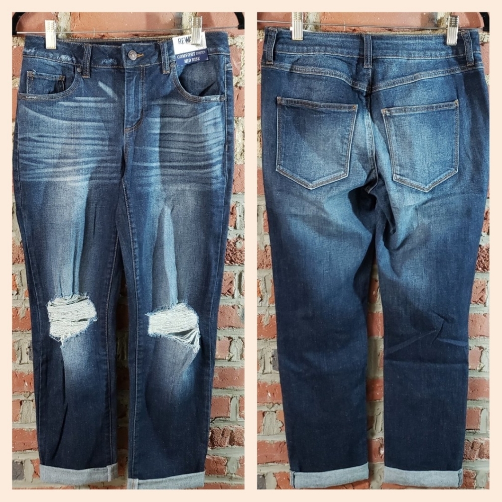 The Tomgirl Boyfriend Mid Rise Cuffed Jeans